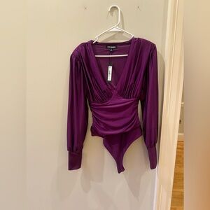 NWT Steve Madden Kali Bodysuit Size S Small Wine color